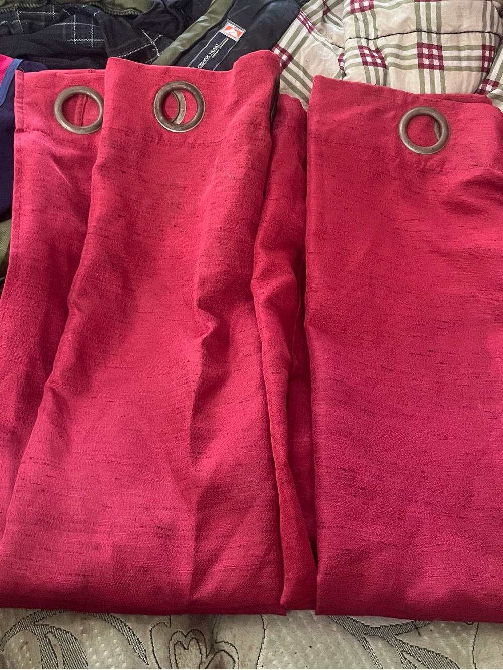 Kids Solid Red Curtain Panel with Grommets